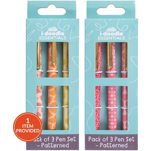 Pack of 3 Patterned Pens