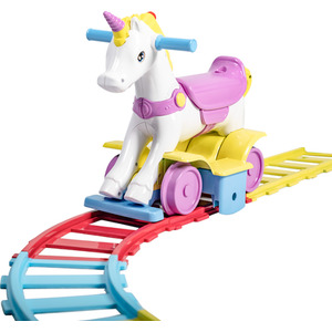 Rollplay Rainbow Unicorn Train Rocker 2 in 1