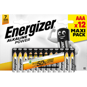 Pack of 12 Energizer Alkaline Power AAA Batteries