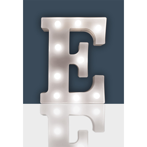 St Helens Battery Operated 3D LED Letter E Light