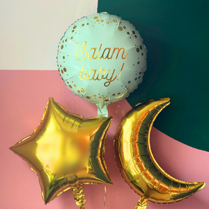 Salam Baby Foil Balloon Bundle Inflated with Helium