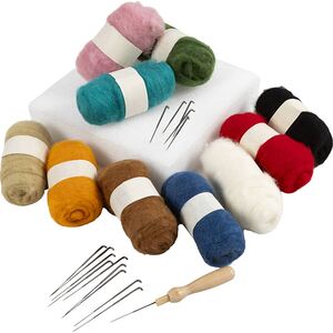 Needle Felting - Starter Kit assorted colours 1 set
