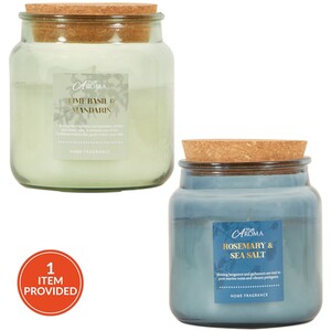 Glass Jar Candle with Cork Lid