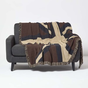 100 Cotton Hand Woven Union Jack Flag Throw - Limited Edition