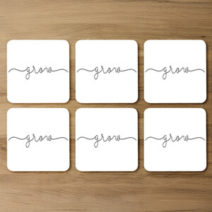 Text Glow Designer Coaster Set