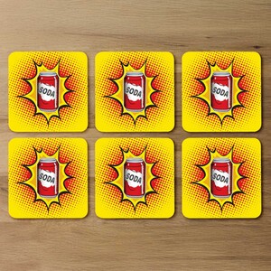 retro style Designer Coaster Set