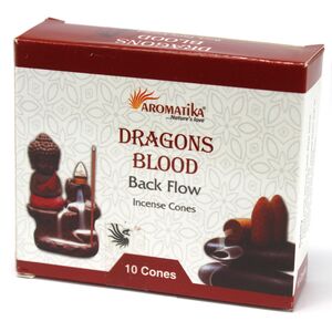 Aromatica Backflow Incense Cones Dragons Blood Maroon