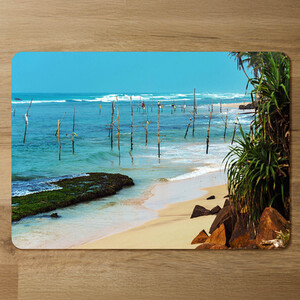 Fishermen on the ocean coast of Sri Lanka Designer Placemat Set
