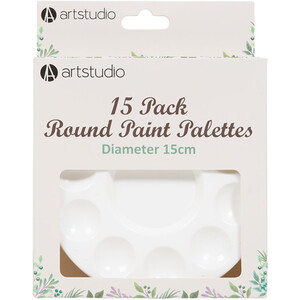 Pack of 15 Round Paint Palettes