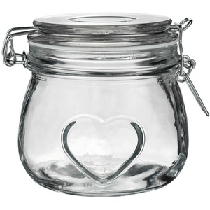 Glass Storage Jar - Heart Design