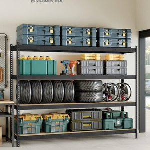 SONGMICS Heavy Duty Shelving Unit, Garage Shelves 4-Tier, 60 x 240 x 183 cm