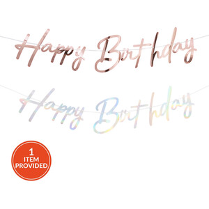 Happy Birthday Ribbon Banner
