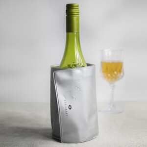 BarCraft Wrap Around Silver Wine Cooler, Gift Boxed
