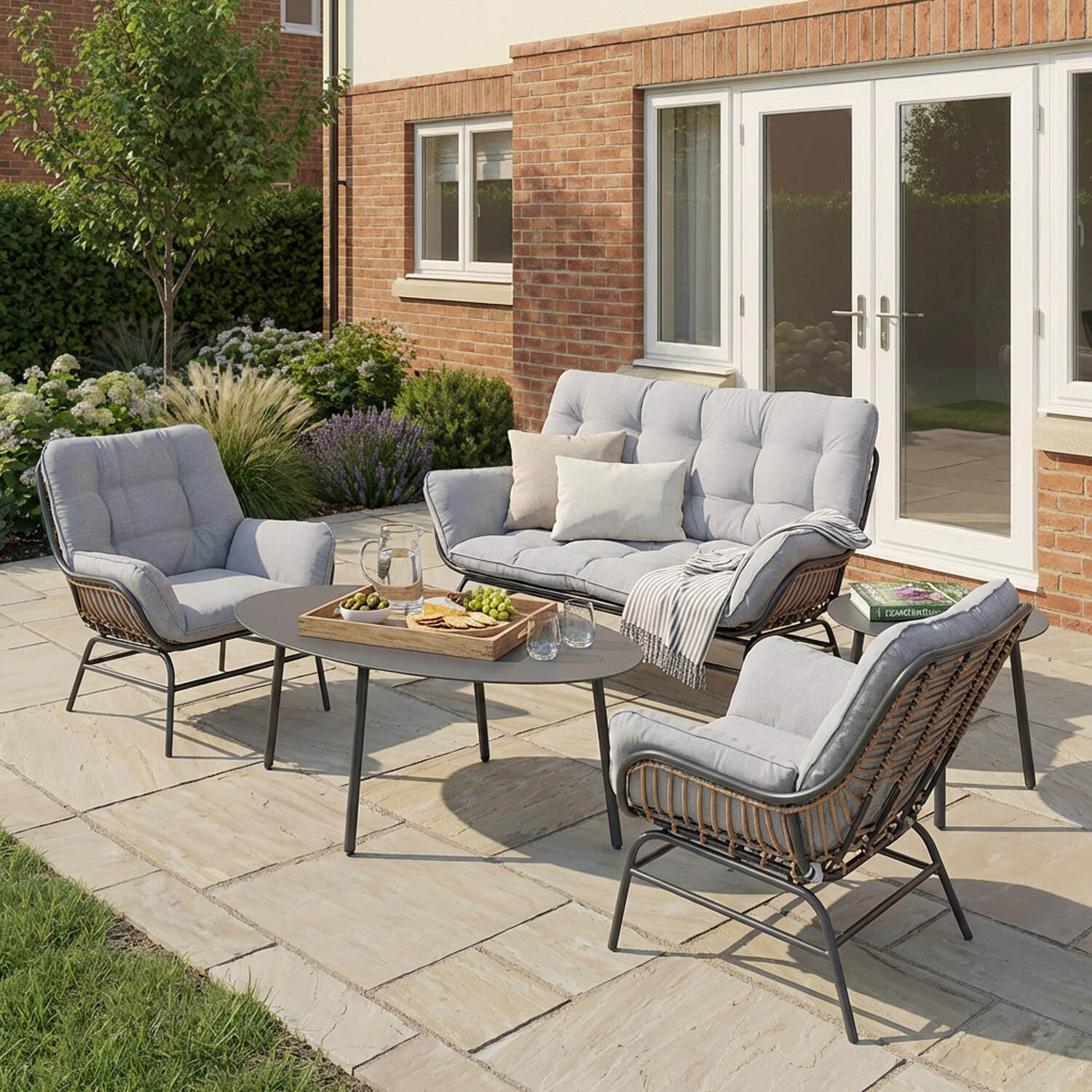Odette Sofa Set - Grey
