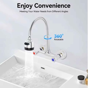 Rotating Kitchen Faucet  Spray Modes