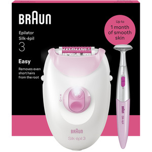 Braun Silkpil 3, Corded Epilator, 3-202, Pink