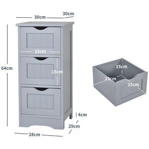 3 Drawers Bathroom Floor Cabinet