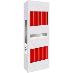 Red Taper Candles for Dining Romantic Atmosphere Smoke Free Drip Free