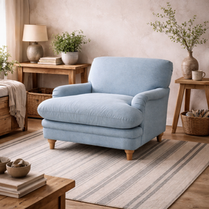 Wyld Haus Bambola Retro Armchair, Duck Egg Chenille