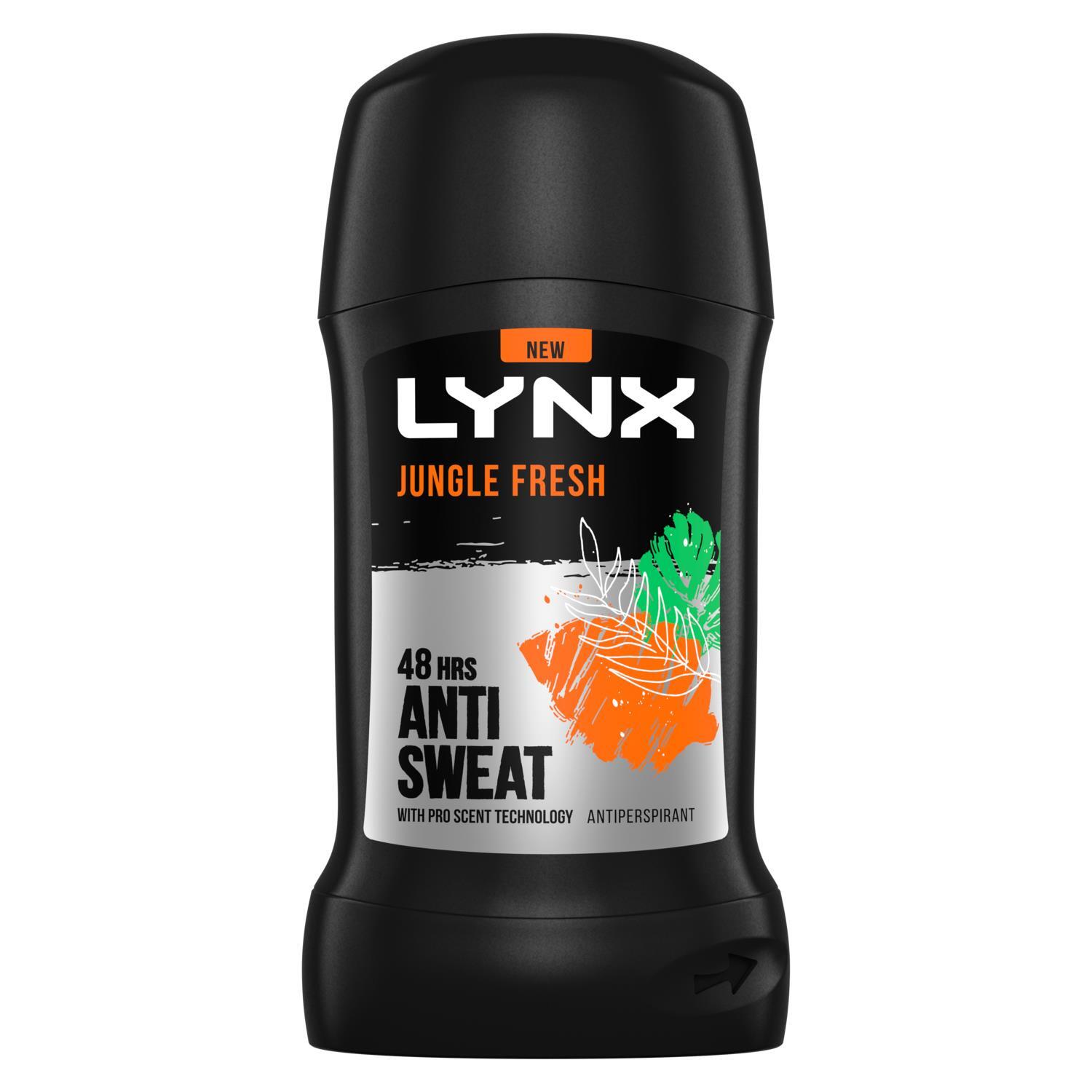 Lynx Anti-Perspirant Deodorant Stick 48H Odour Protection Jungle Fresh 50ml, 6pk - Image 4