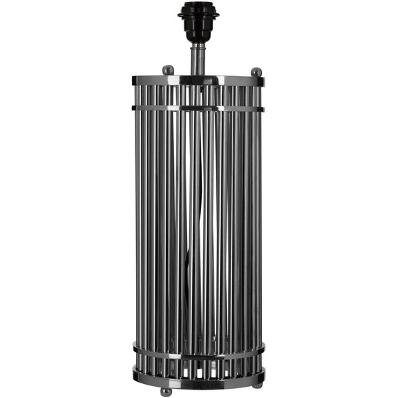 Calvin Silver Finish Cylindrical Table Lamp