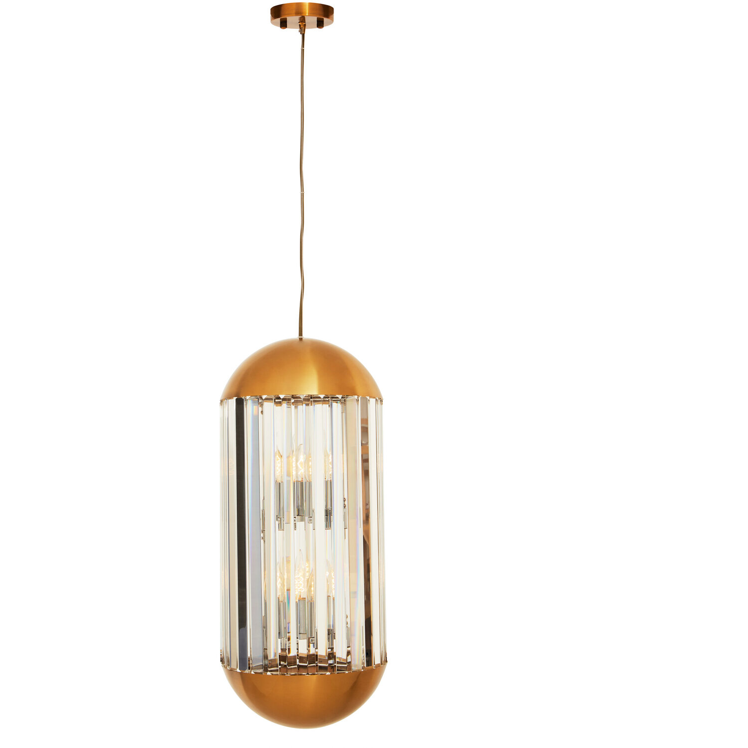 Kensington Townhouse Bronze Finish 6 Bulb Pendant Light - Brown
