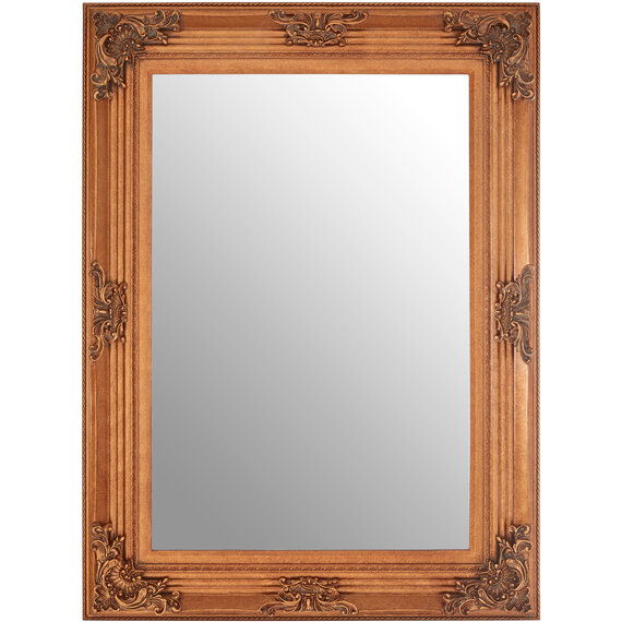 Adelere Champagne Finish Square Ornate Wall Mirror