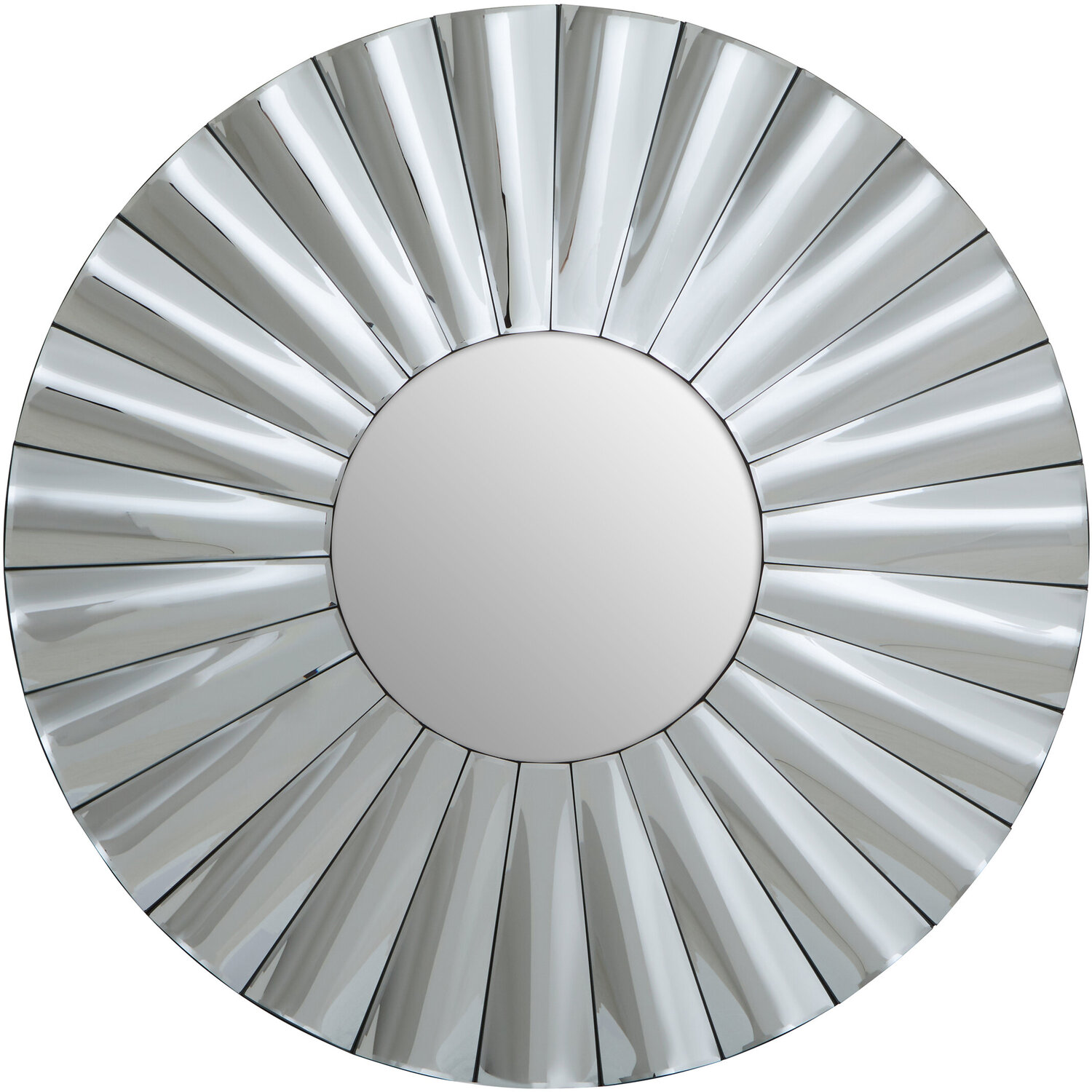 Sana Small Double Bevelled Edge Wall Mirror - Silver