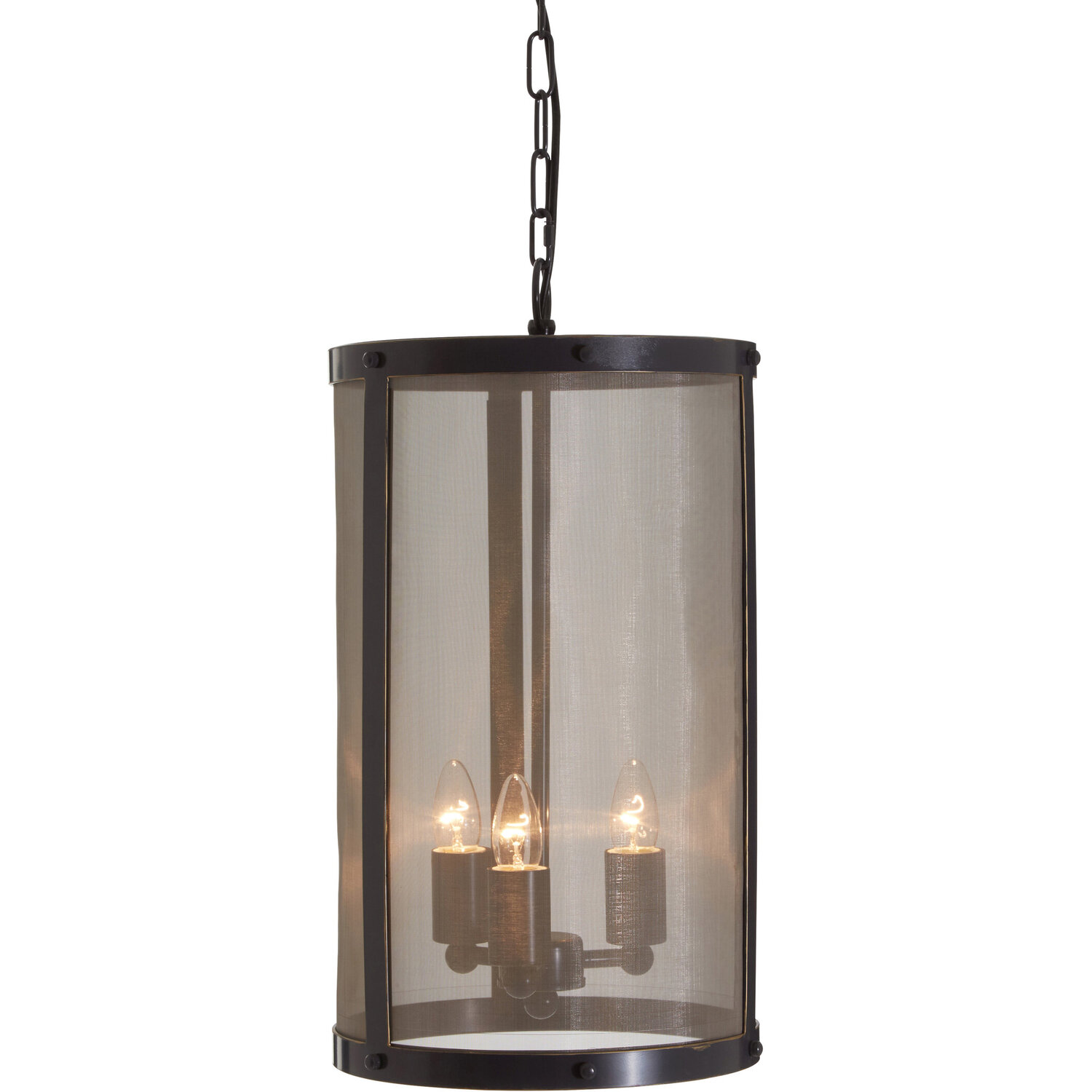 Hampstead Black Finish Small Pendant Light With Hints of Gold - Gold