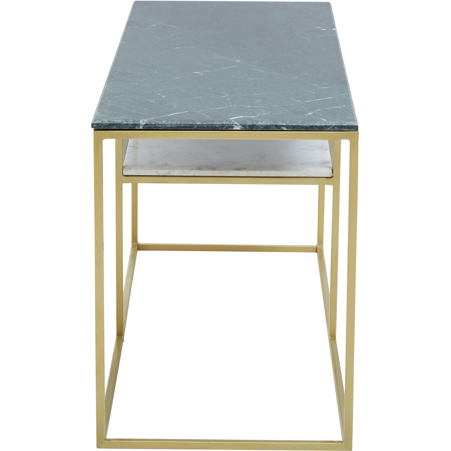 Nirav Assorted Marble And Gold Frame Console Table - Gold