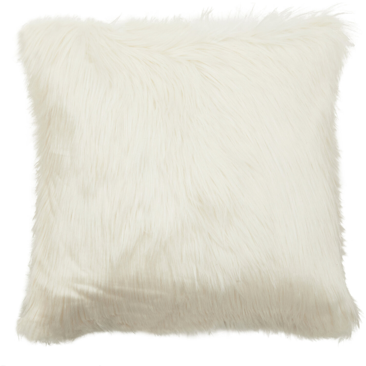 Bosie Lamina Cream Square Fur Cushion - Cream