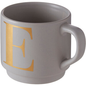 Signet Grey Monogram Mug, E