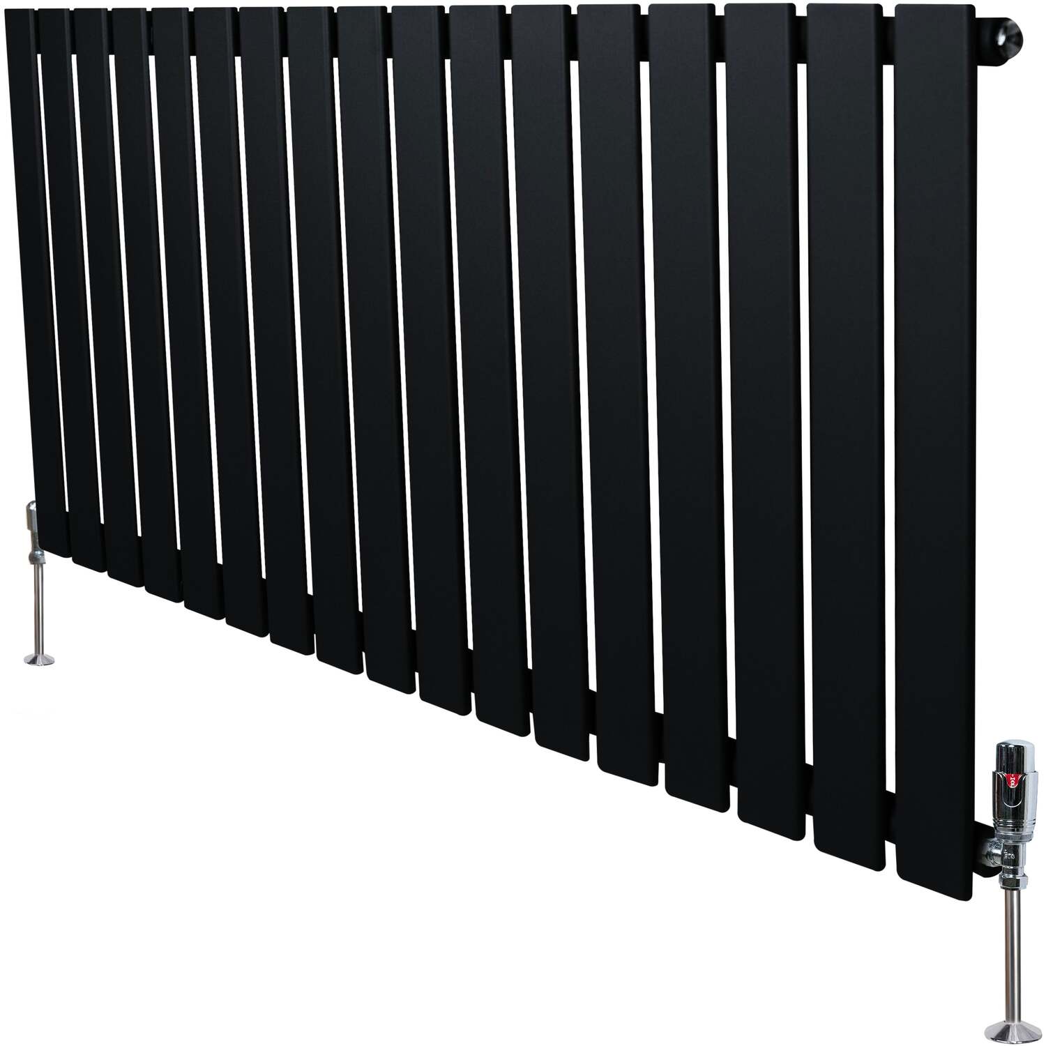 Monstershop Unisex Black Flat Single Column Radiator & Valves – 600Mm X 1190Mm – In - Image 3