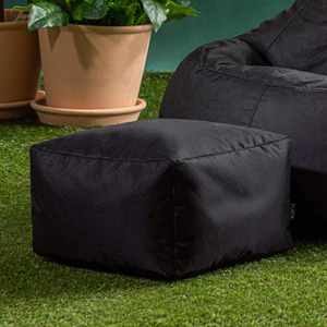 Black Indoor and Outdoor Bean Bag Footstool shot 13943014