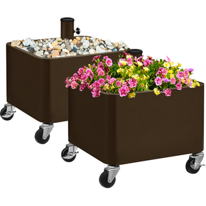 4 Wheels Metal Fillable Umbrella Base