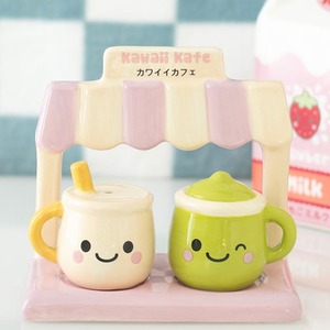 Matcha Latte Salt and Pepper Shakers