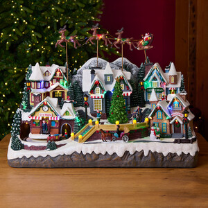 Santa Sleigh Christmas Town Model