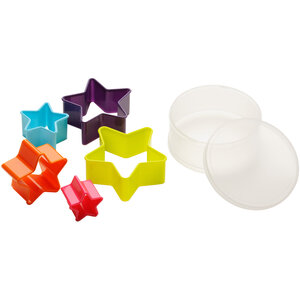 Sucre Set of 5 Star Shape Plastic Cookie Cutters