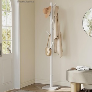 Wooden Coat Rack with 8 Hooks