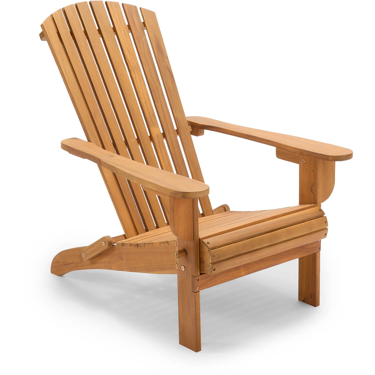 Folding Adirondack Garden Chair With Oiled Finish - Natural 1