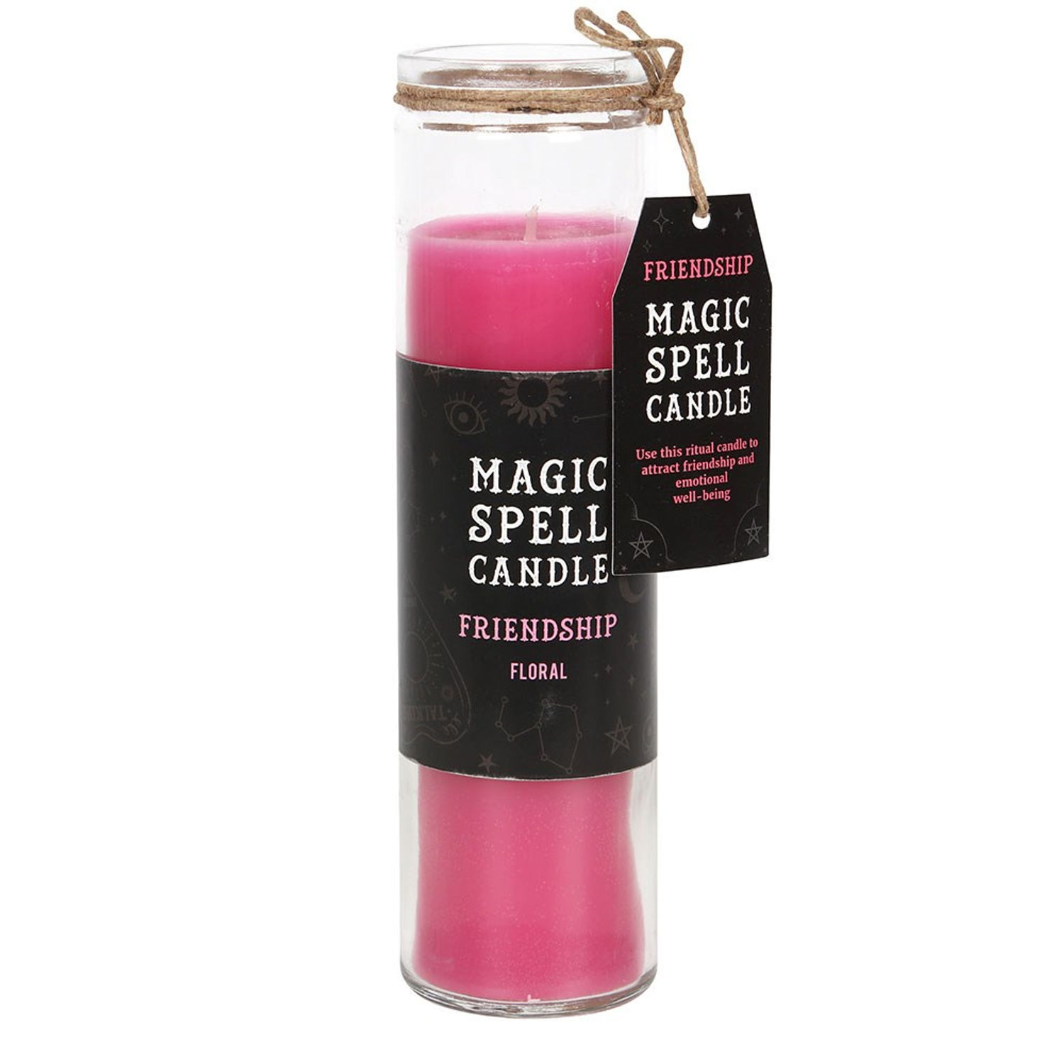 Something Different Friendship Magic Spell Floral Tube Candle - Pink/Transparent
