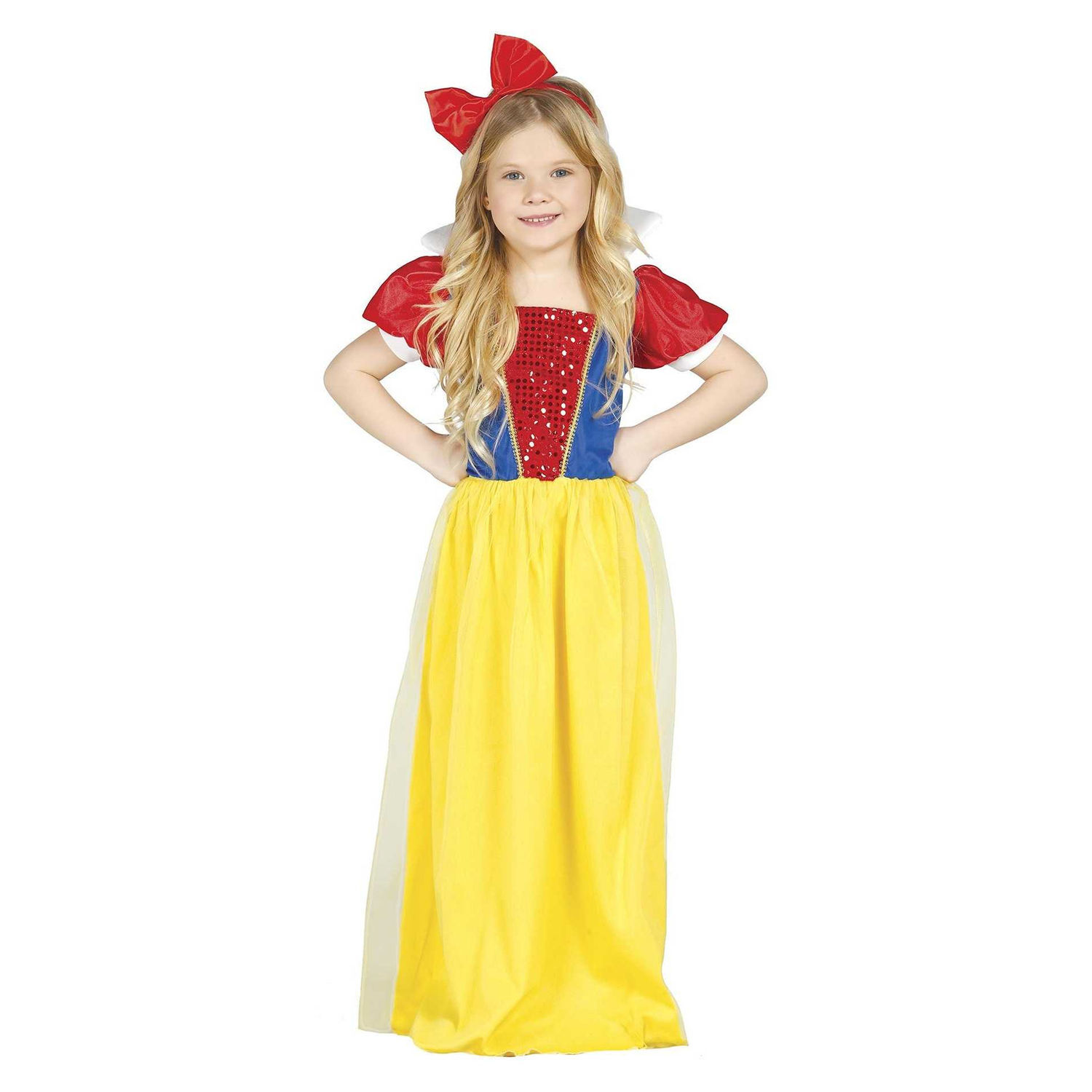 Fiestas Guirca Girls Forest Princess Costume - Yellow/Red / 5-6 Years