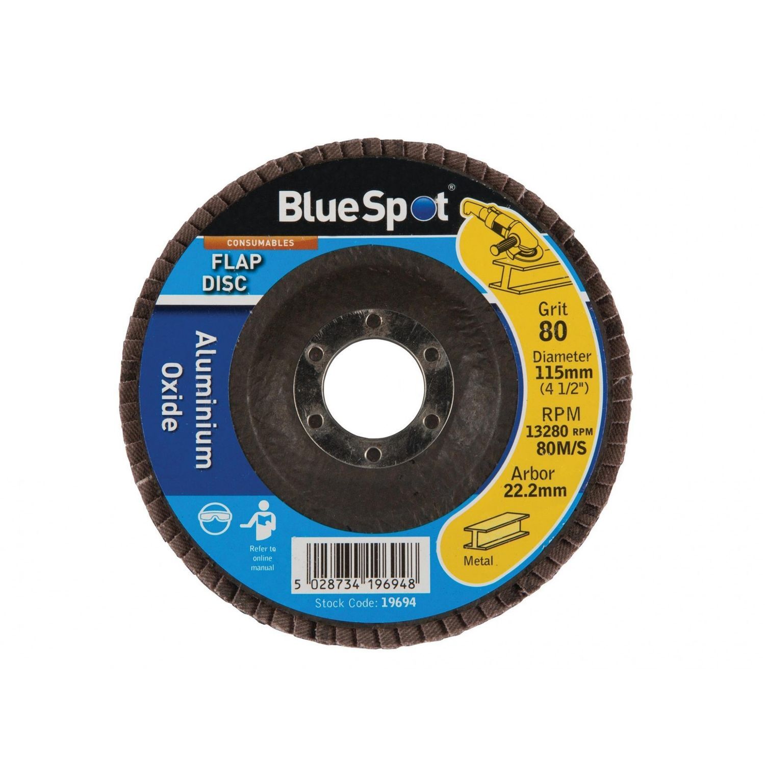 Bluespot Tools Sanding Flap Disc - Multi Colour