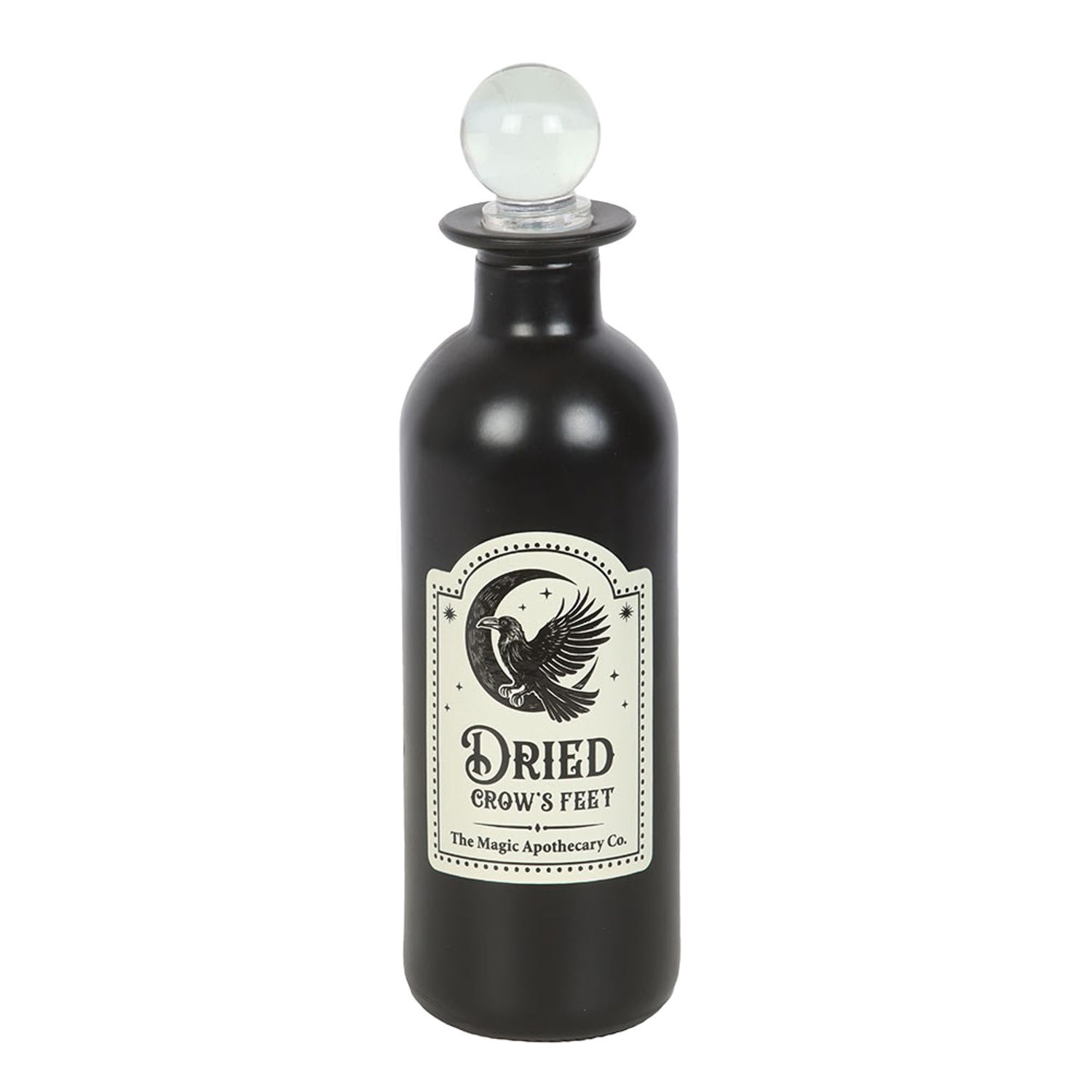 Something Different Dried Crow´S Feet Glass Potion Bottle - Black/White