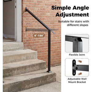 Wall Mount 4 Step Stair Handrail