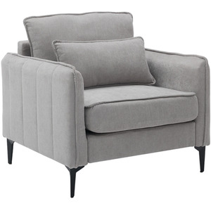 Modern Upholstered Accent Chair with Lumbar Cushion