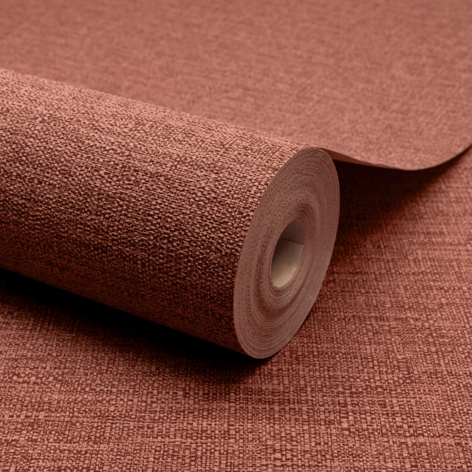 B&Q - Telma Slubbed Fabric Hessian Textured Luxury Wallpaper Chilli Red - Image 8