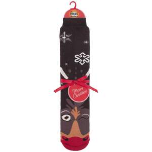 Mens Christmas Non Slip Thermal Slipper Socks with Grippers