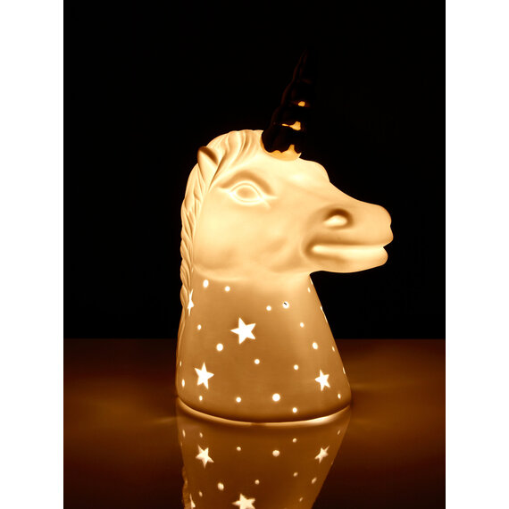 Ola Kids Unicorn with Gold Horn Ceramic Night Light