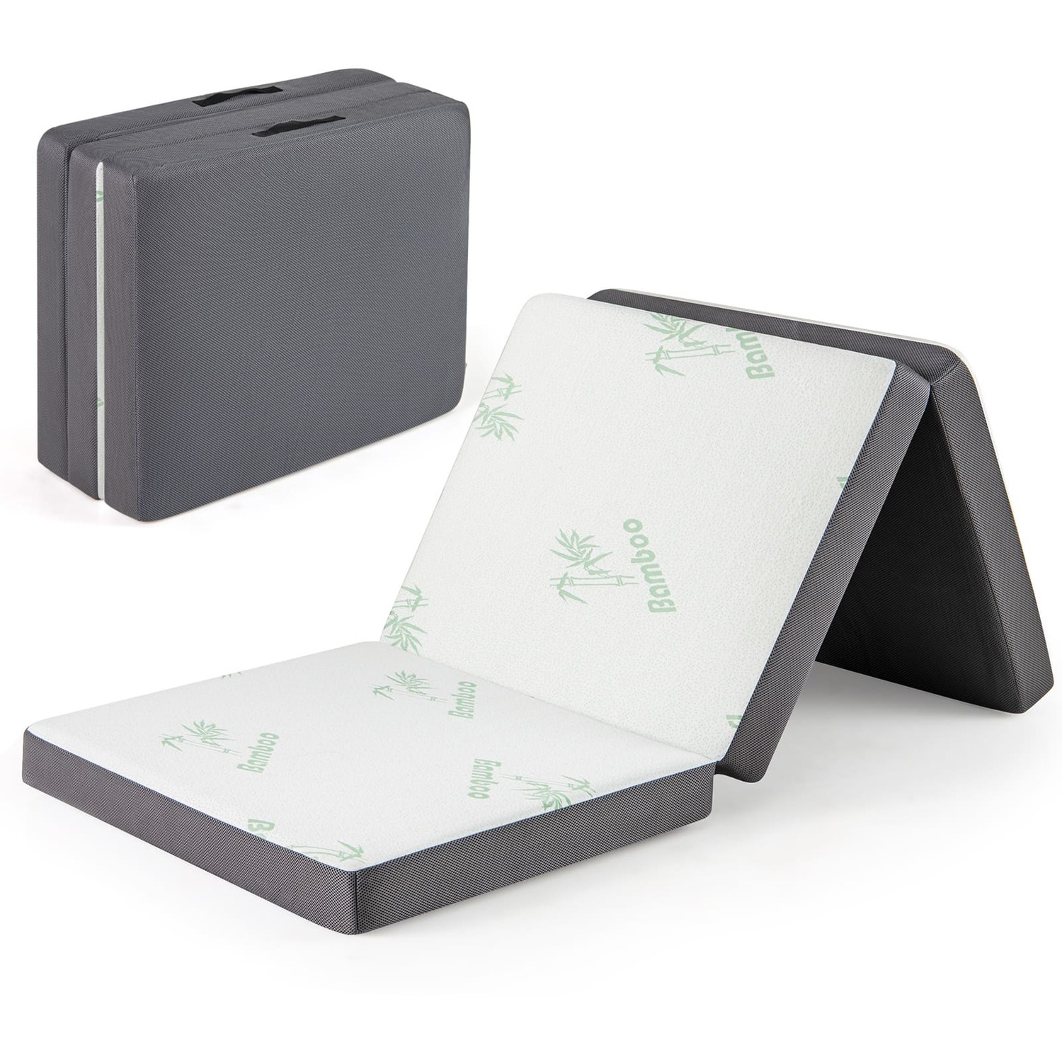 Costway Bamboo Tri-Fold Foam Mattress